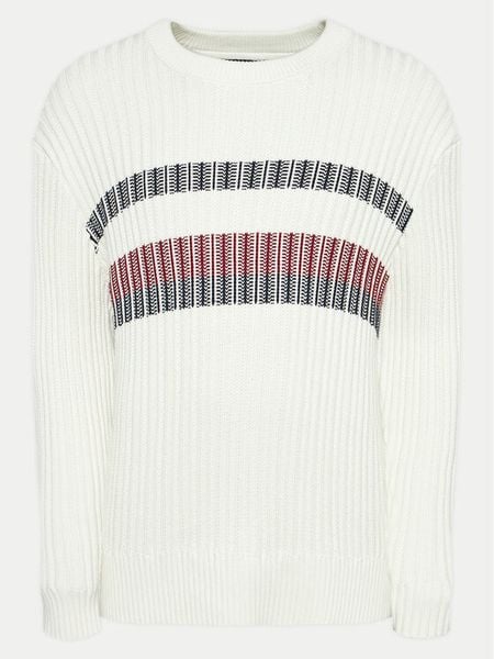 Tommy Hilfiger Sweter MW0MW37246 Écru Regular Fit. Swetry męskie Tommy Hilfiger, m, bez wzorów, z bawełny, bez kołnierzyka, bez ramiączek. Za 339.99 zł.