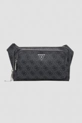 GUESS Czarna nerka męska Bumbag. Czarne saszetki i nerki męskie Guess, z aplikacjami, ze skóry ekologicznej. W wyprzedaży za 217.99 zł.