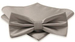 Męska Mucha z Poszetką Alties - Kawa z Mlekiem. Krawaty i muchy Alties, bez wzorów, eleganckie. Za 54.00 zł.