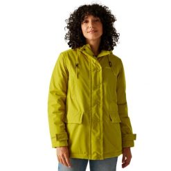 Kurtka Damska Orla Kiely Plain Mid Length Waterproof Jacket. Zielone kurtki sportowe damskie Regatta, m, bez wzorów, z materiału, bez ramiączek, z kapturem, trekkingowe. Za 226.99 zł.
