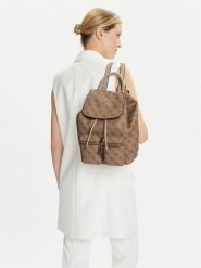 Guess Plecak HWSG71 18310 Beżowy. Brązowe plecaki damskie Guess, z aplikacjami, ze skóry. Za 319.99 zł.