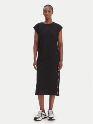 EA7 Emporio Armani Sukienka codzienna 7W001033 AF10373 UC001 Czarny Regular Fit. Czarne sukienki damskie EA7 Emporio Armani, na co dzień, m, bez wzorów, z bawełny, bez kołnierzyka, bez ramiączek, proste. Za 439.99 zł.