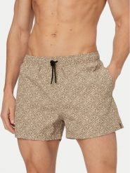 EA7 Emporio Armani Szorty kąpielowe 7M001677 AF21249 M6233 Beżowy Regular Fit. Brązowe kąpielówki męskie EA7 Emporio Armani, bez wzorów, z syntetyku. Za 329.99 zł.