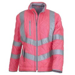 Kurtka Damska Kensington Fleece Lined HiVis Lady Fit Padded Jacket. Czerwone kurtki sportowe damskie YOKO, xl, bez wzorów, z puchu, bez ramiączek, bez kaptura, trekkingowe. Za 347.99 zł.