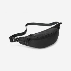 Torebka nerka ripstop 2 kieszenie. Czarne saszetki i nerki męskie FORCLAZ, bez wzorów, z materiału. Za 39.99 zł.