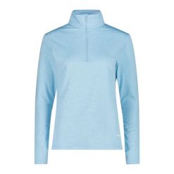Damski sweter z golfem z jerseyu CMP. Niebieskie swetry nierozpinane damskie CMP, bez wzorów, z jersey, sportowe, bez kołnierzyka, bez ramiączek. Za 290.50 zł.
