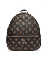 Guess Plecak Manhattan II HWPG71 18320 Brązowy. Brązowe plecaki damskie Guess, z aplikacjami, ze skóry. Za 519.99 zł.