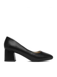 Rieker Czółenka CEO-44750-04 Czarny. Czarne czółenka damskie Rieker, bez wzorów, ze skóry, bez obcasa, bez zapięcia. Za 349.99 zł.