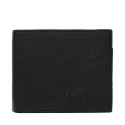 Portfel Just Cavalli. Czarne portfele męskie Just Cavalli, bez wzorów. Za 259.99 zł.