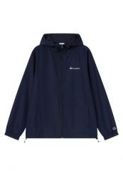 Kurtka męska Champion Windbreaker, wodoodporna, z kapturem. Niebieskie kurtki męskie Champion, m, bez wzorów, z materiału, klasyczne, z kapturem. Za 148.99 zł.