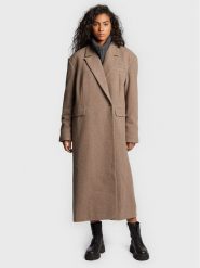 Herskind Płaszcz wełniany Wanda 4575816 Beżowy Oversize. Brązowe płaszcze damskie Herskind, na zimę, bez wzorów, z wełny, bez kołnierzyka, bez kaptura. Za 1,969.00 zł.