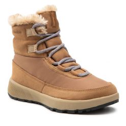 Śniegowce Columbia. Brązowe śniegowce damskie Columbia, bez zapięcia. Za 449.99 zł.