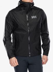 Kurtka przeciwdeszczowa męska Helly Hansen Loke Terra Jacket. Czarne kurtki męskie Helly Hansen, m, bez wzorów, z poliamidu, bez kaptura. Za 730.00 zł.