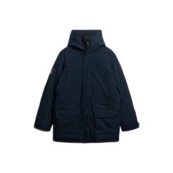 Parka Superdry City. Niebieskie parki męskie Superdry, na zimę, m, bez wzorów, bez kołnierzyka, bez kaptura. W wyprzedaży za 744.50 zł.