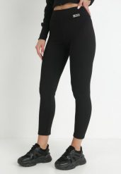 Czarne Legginsy z Gumką w Pasie Agathousa. Czarne legginsy damskie Born2be, z aplikacjami, z dzianiny. Za 19.99 zł.