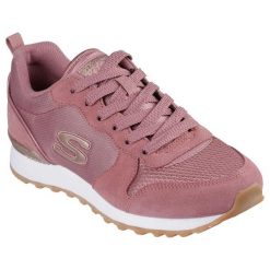 Buty do chodzenia damskie Skechers Og 85. Czerwone obuwie sportowe damskie Skechers, bez wzorów, z materiału, bez zapięcia, trekkingowe. Za 384.00 zł.