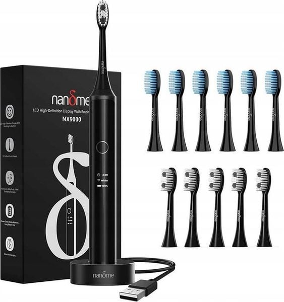 Szczoteczka Nandme Nandme NX9000 Czarna. Czarne szczoteczki elektryczne Nandme. Za 339.00 zł.