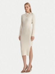 Guess Sukienka dzianinowa W6RK01 Z2YJ2 Écru Regular Fit. Sukienki damskie Guess, s, z aplikacjami, z dzianiny, bez kołnierzyka, bez ramiączek. Za 669.99 zł.
