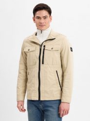 Tom Tailor kurtka polowa Mężczyźni Bawełna beżowy, M. Brązowe kurtki męskie Tom Tailor, m, bez wzorów, z bawełny, klasyczne, bez kaptura. Za 399.95 zł.