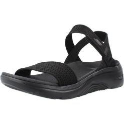 Sandały SKECHERS GO WALK ARCH FIT 2.0 Czarny. Czarne sandały damskie Skechers, bez wzorów, z tkaniny, bez obcasa, bez zapięcia. Za 490.00 zł.