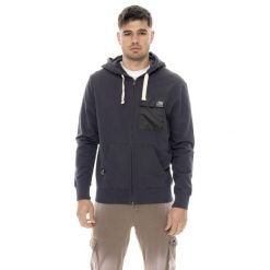 Leone 1947 Vintage Dept. Herren Winter-Kapuzenpullover mit Reißverschluss. Szare bluzy męskie LEONE 1947 APPAREL, bez wzorów, z bawełny, sportowe, bez ramiączek, bez kaptura. W wyprzedaży za 206.29 zł.