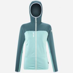 Bluza damska polarowa MILLET W Fusion Grid Hoodie Niebieski. Niebieskie bluzy damskie Millet, xl, bez wzorów, z polaru, sportowe, bez ramiączek, z kapturem. Za 429.00 zł.