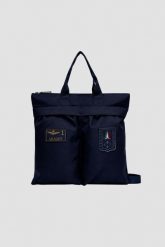 AERONAUTICA MILITARE Granatowa męska torba sportowa. Niebieskie torby sportowe męskie Aeronautica Militare, z aplikacjami. W wyprzedaży za 462.99 zł.