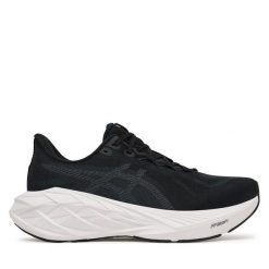 Buty do biegania Asics. Czarne obuwie sportowe damskie Asics, bez wzorów, bez zapięcia, do biegania. Za 569.99 zł.