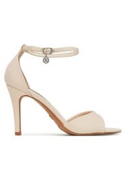 Nine West Sandały S4S16766 Beżowy. Brązowe sandały damskie Nine West, bez wzorów, z materiału, bez obcasa, na szpilce, bez zapięcia. Za 229.99 zł.