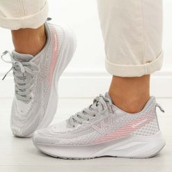 Szare sportowe buty damskie Vanhorn 27308. Szare obuwie sportowe damskie Vanhorn, na lato, bez wzorów, z dresówki, z okrągłym noskiem, bez zapięcia, na fitness i siłownię. Za 169.00 zł.