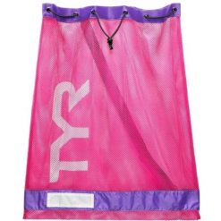 Worek plecak pływacki unisex Tyr Alliance Mesh Equipment. Czerwone plecaki męskie TYR, bez wzorów, z meshu, sportowe. Za 129.99 zł.