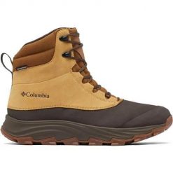 Buty do chodzenia męskie Columbia Expeditionist Shield Waterproof. Brązowe buty zimowe męskie Columbia, bez wzorów, z materiału, za kostkę, bez obcasa, bez zapięcia. Za 584.00 zł.
