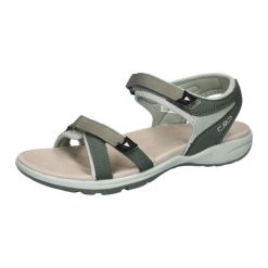 Sandały turystyczne damskie CMP Adib. Zielone sandały damskie CMP, bez wzorów, bez obcasa, bez zapięcia. Za 199.99 zł.