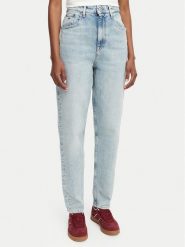 Tommy Jeans Jeansy DW0DW23089 Niebieski jasny Mom Fit. Niebieskie jeansy damskie Tommy Jeans, bez wzorów, z bawełny. Za 449.99 zł.