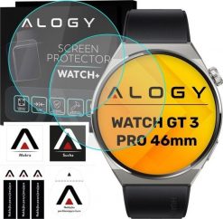 Alogy 2x Szkło Hartowane do Huawei Watch GT3 GT 3 Pro 46mm ochronne na smartwatch Alogy Screen Protector Watch+. Brązowe zegarki smartwatch Alogy, bez wzorów. Za 24.73 zł.