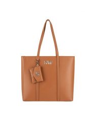 Nine West Torebka LX10047 Brązowy. Brązowe shopperki damskie Nine West, bez wzorów, z tworzywa sztucznego, bez dodatków. Za 299.99 zł.