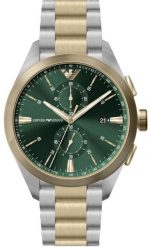 Zegarek Emporio Armani Claudio Zegarek męski zielona tarcza 43 mm (AR11511). Zielone zegarki męskie Emporio Armani, bez wzorów. Za 610.99 zł.