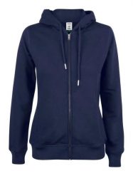 Clique Premium OC Hoody Full Zip Women – damska bluza z ekologicznym. Niebieskie bluzy damskie CLIQUE, m, bez wzorów, z bawełny, bez ramiączek, z kapturem. Za 296.31 zł.