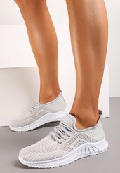 Szare Buty Sportowe Tymagio. Szare obuwie sportowe damskie Born2be, na lato, bez wzorów, z jeansu, bez zapięcia. Za 39.99 zł.