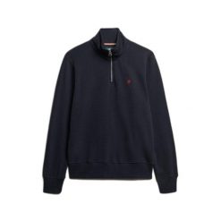 Sweter z kołnierzem typu camionneur Superdry Preppy. Niebieskie swetry męskie Superdry, xl, bez wzorów, eleganckie, bez kołnierzyka, bez ramiączek. Za 275.50 zł.