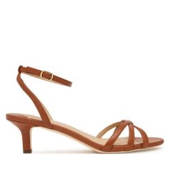 Sandały LAUREN RALPH LAUREN. Brązowe sandały damskie Lauren Ralph Lauren, bez wzorów, bez obcasa, na płaskiej podeszwie, bez zapięcia. Za 729.99 zł.