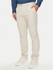 Tommy Hilfiger Chinosy Denton MW0MW25964 Beżowy Straight Fit. Brązowe eleganckie spodnie męskie Tommy Hilfiger, bez wzorów, z bawełny. Za 299.99 zł.