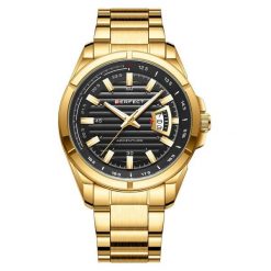 Złoty Zegarek Męski Bransoleta Duży Solidny Perfect M102. Żółte zegarki męskie bez wzorów, złote. Za 129.99 zł.