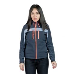 Damska kurtka turystyczna Izas Inatye. Brązowe kurtki sportowe damskie IZAS, s, bez wzorów, z softshellu, bez ramiączek, bez kaptura, trekkingowe. Za 486.91 zł.