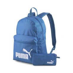 Plecak Z Piórnikiem Puma Phase Backpack Set. Niebieskie plecaki męskie Puma, bez wzorów, sportowe. Za 176.00 zł.