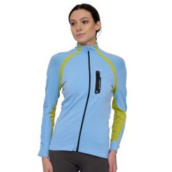 Bluza dresowa termoaktywna rozpinana damska Brubeck ACTIVE PRO. Niebieskie bluzy damskie Brubeck, bez wzorów, z dresówki, bez ramiączek, bez kaptura. Za 254.15 zł.