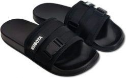 Kubota Klapki with buckle and Velcro - Rozmiar 42 - black. Czarne klapki męskie Kubota, bez wzorów, bez zapięcia. Za 65.00 zł.