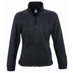 Damska Bluza Polarowa North Fleece Jacket. Czarne bluzy damskie SOL'S, na zimę, s, bez wzorów, z polaru, bez ramiączek, bez kaptura. Za 117.99 zł.