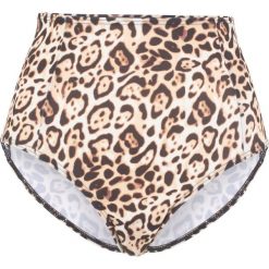 Figi bikini bonprix beżowo-brązowy leo. Brązowe bikini bonprix, bez wzorów. Za 21.99 zł.