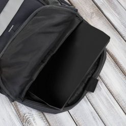 Plecak męski do pracy do szkoły szary wegański na laptopa Paolo Peruzzi T-120-GRE. Szare plecaki męskie bez wzorów, z materiału, biznesowe. Za 129.00 zł.